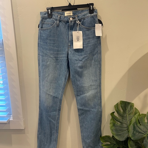 NWT Frame Denim Jeans Women Size 26 Blue True Straight Riverwalk Straight Leg - Picture 2 of 7